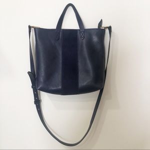 Madewell Small Leather Crossbody Midnight Blue